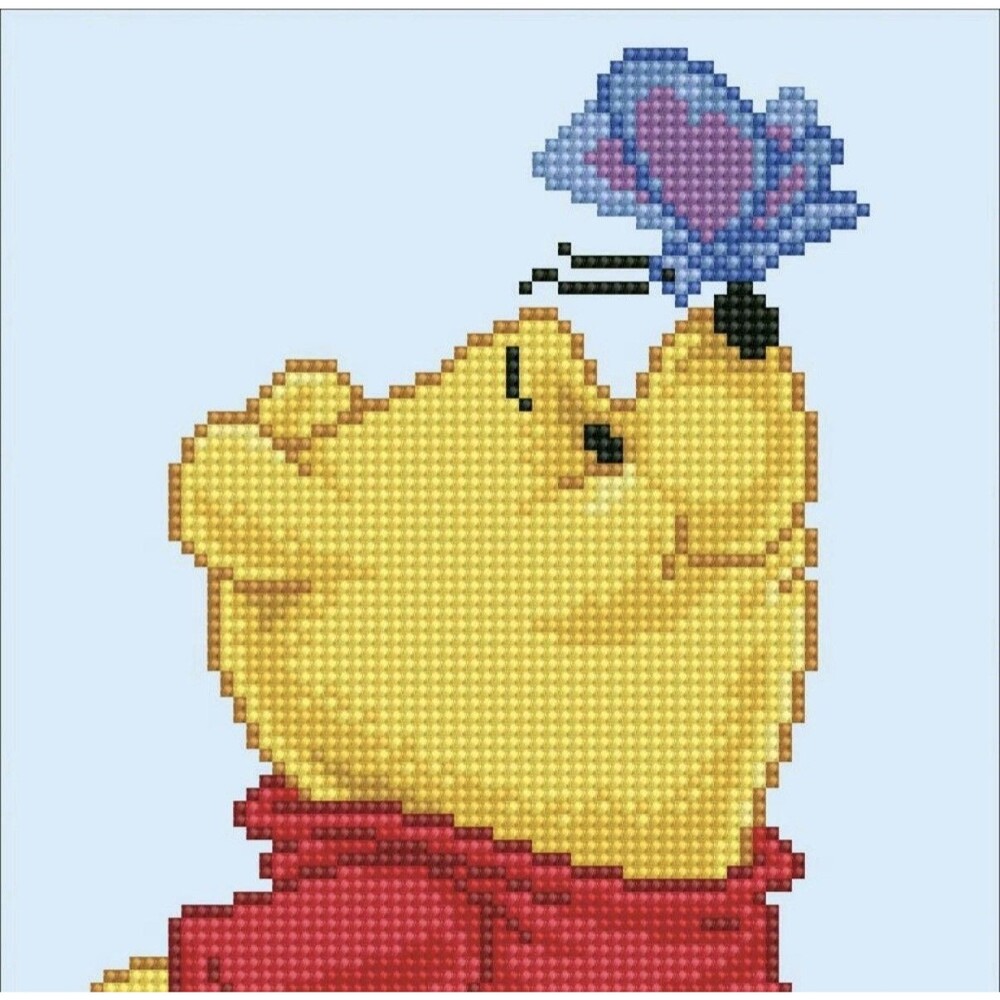 Diamond Art Dotz Disney Winnie the Pooh & Butterfly Kit 9x9 Paint By Number Gift